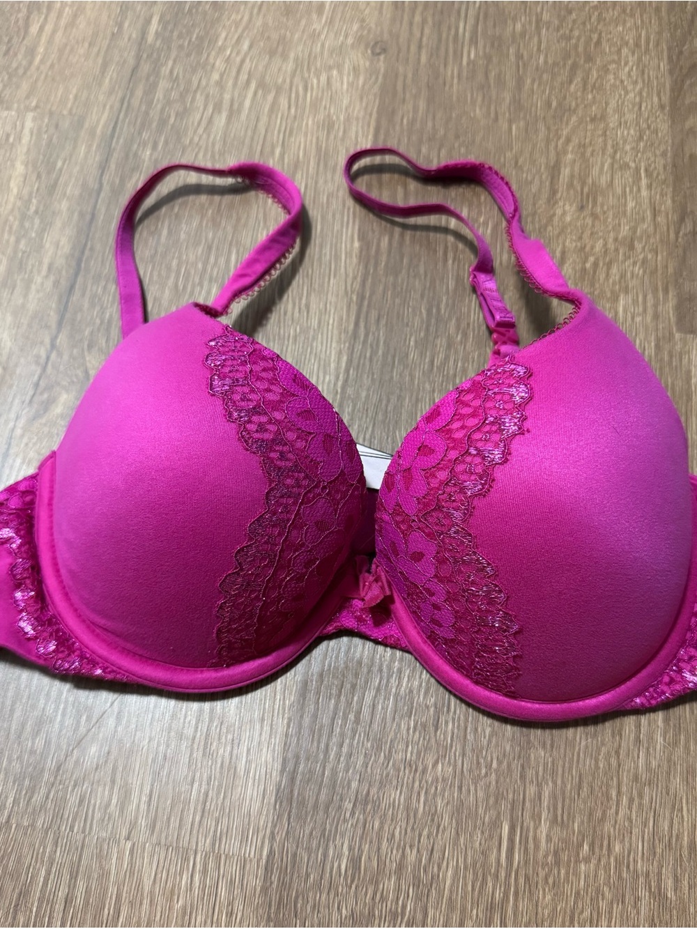 Victoria's Secret Perfect Shape Women's Bra Pink Lace Underwire 36B